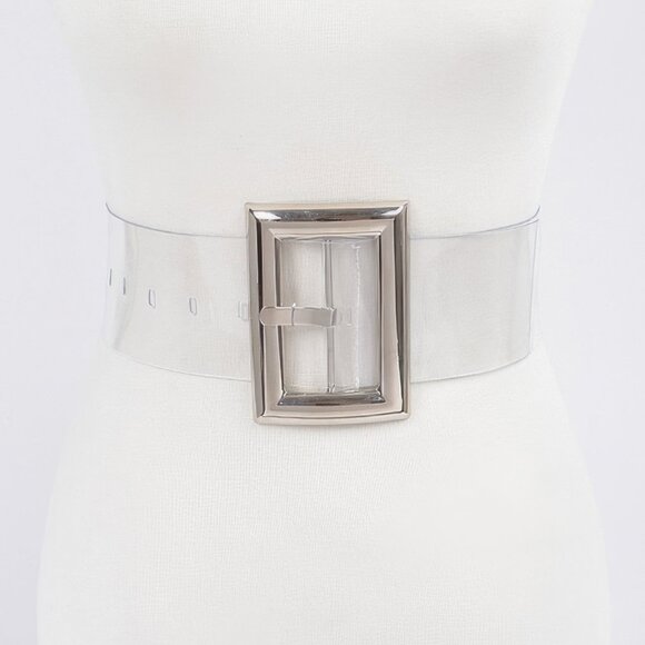 Oversized Transparent Pvc Belt - Picture 1 of 4